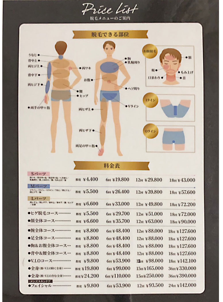 全身脱毛コースのあるサロン